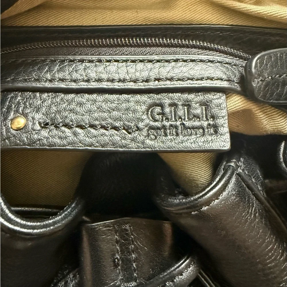 GILI Got It Love Leather Black Convertible Backpack Handbag Purse